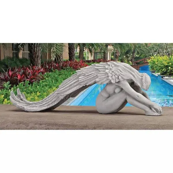 Design Toscano Extended Grace Angel Garden Statue, 24 inch, Polyresin, Antique ...