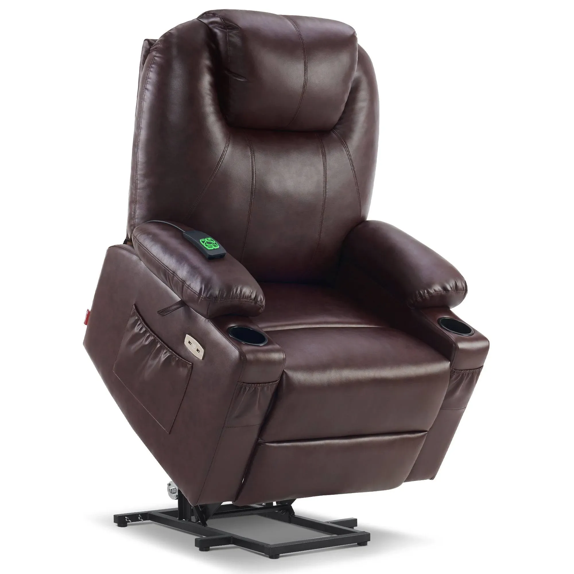 Mcombo Large Dual Motor Power Lift Recliner Chair with Massage and Heat for Big ...