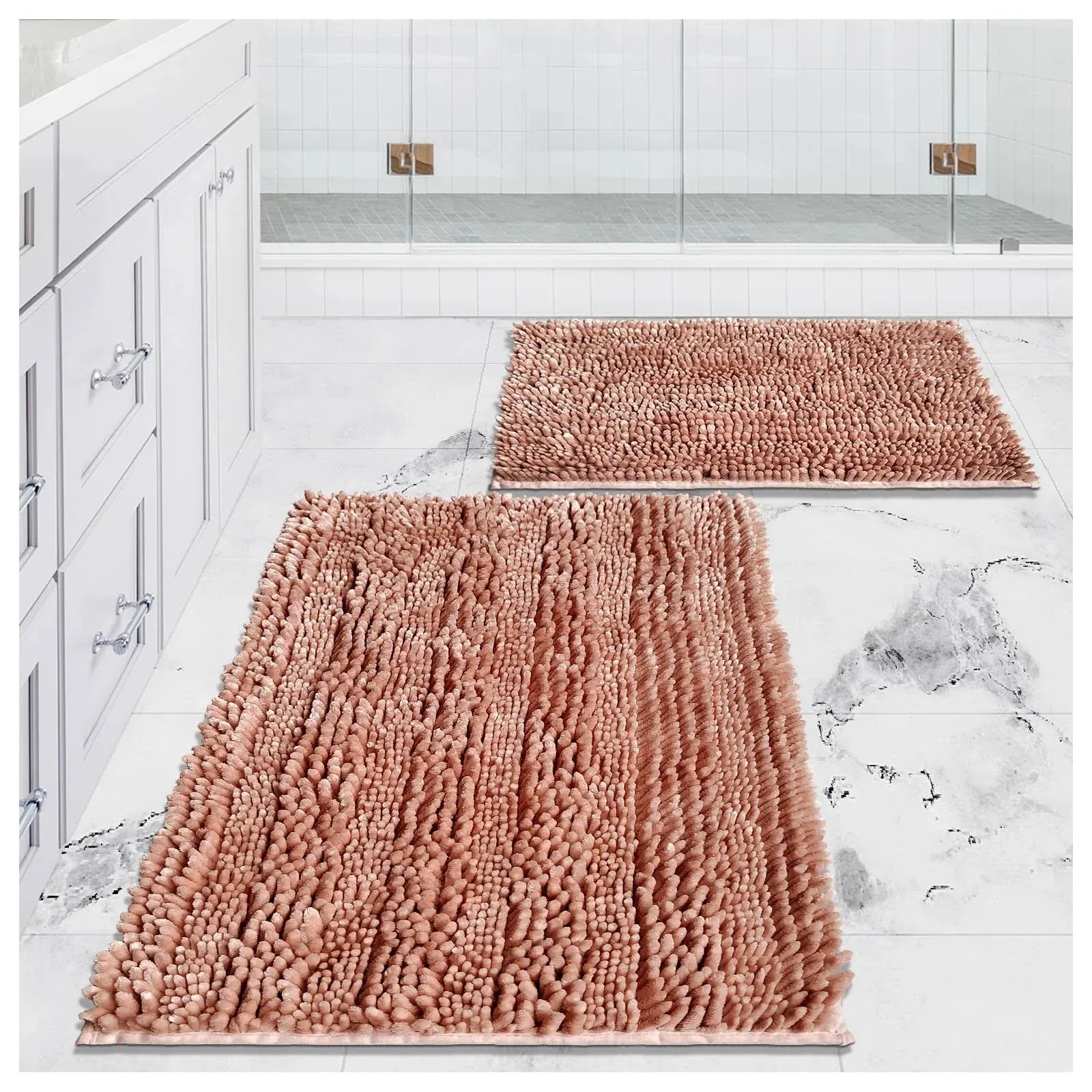 Civkor 2 Piece Bathroom Rugs Mats Set