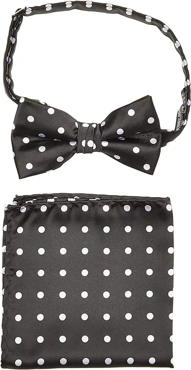 STACY ADAMS Men&#039;s Satin Dot Bow Tie Set