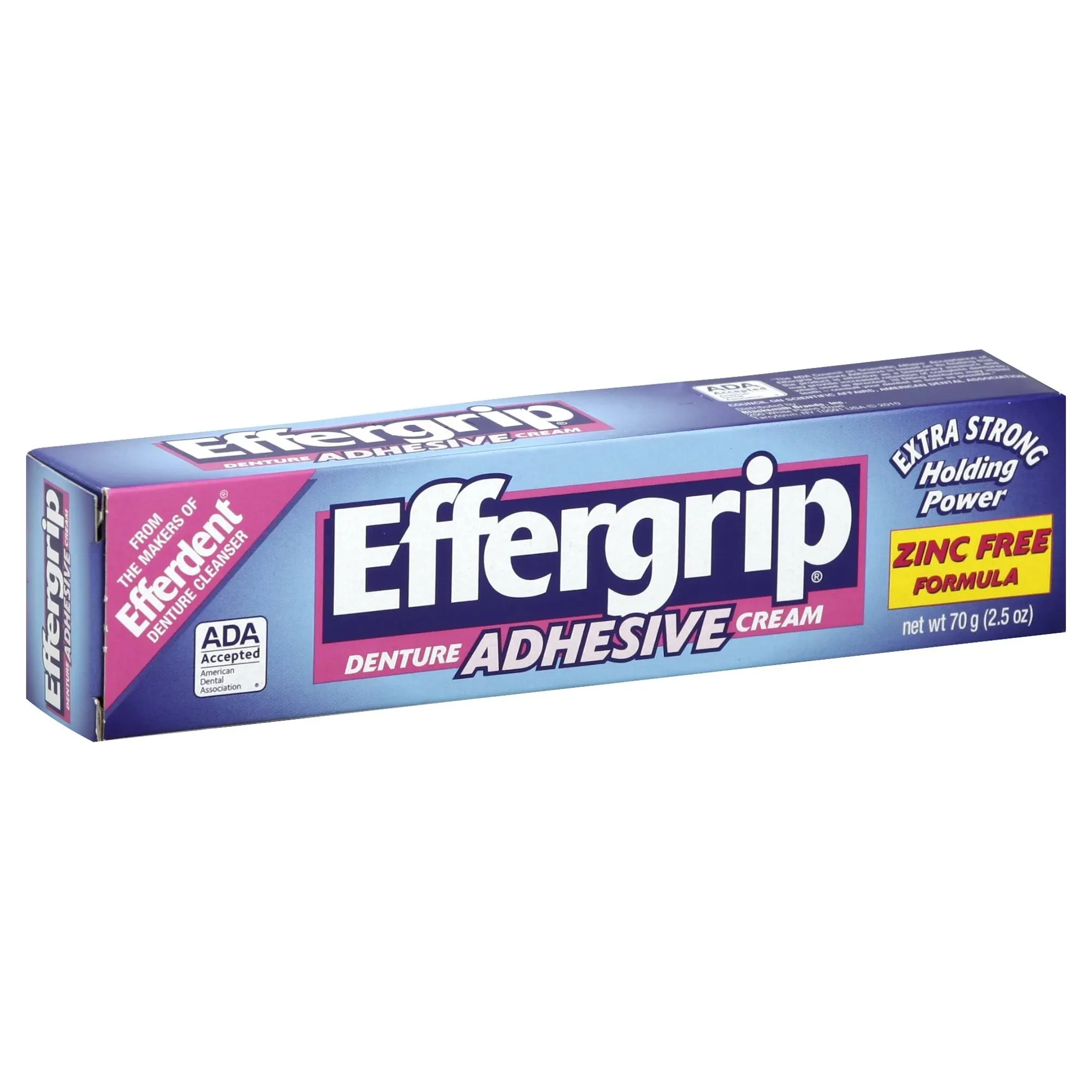 Lot of 4 Effergrip Denture Adhesive Cream Extra Strong Holding Power 1.50 fl oz