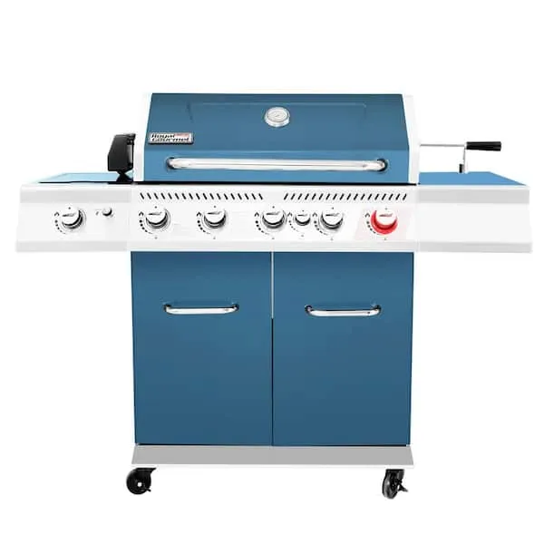 Royal Gourmet GA5403B 5-Burner BBQ Cabinet Style Propane Gas Grill with Rotisserie Kit