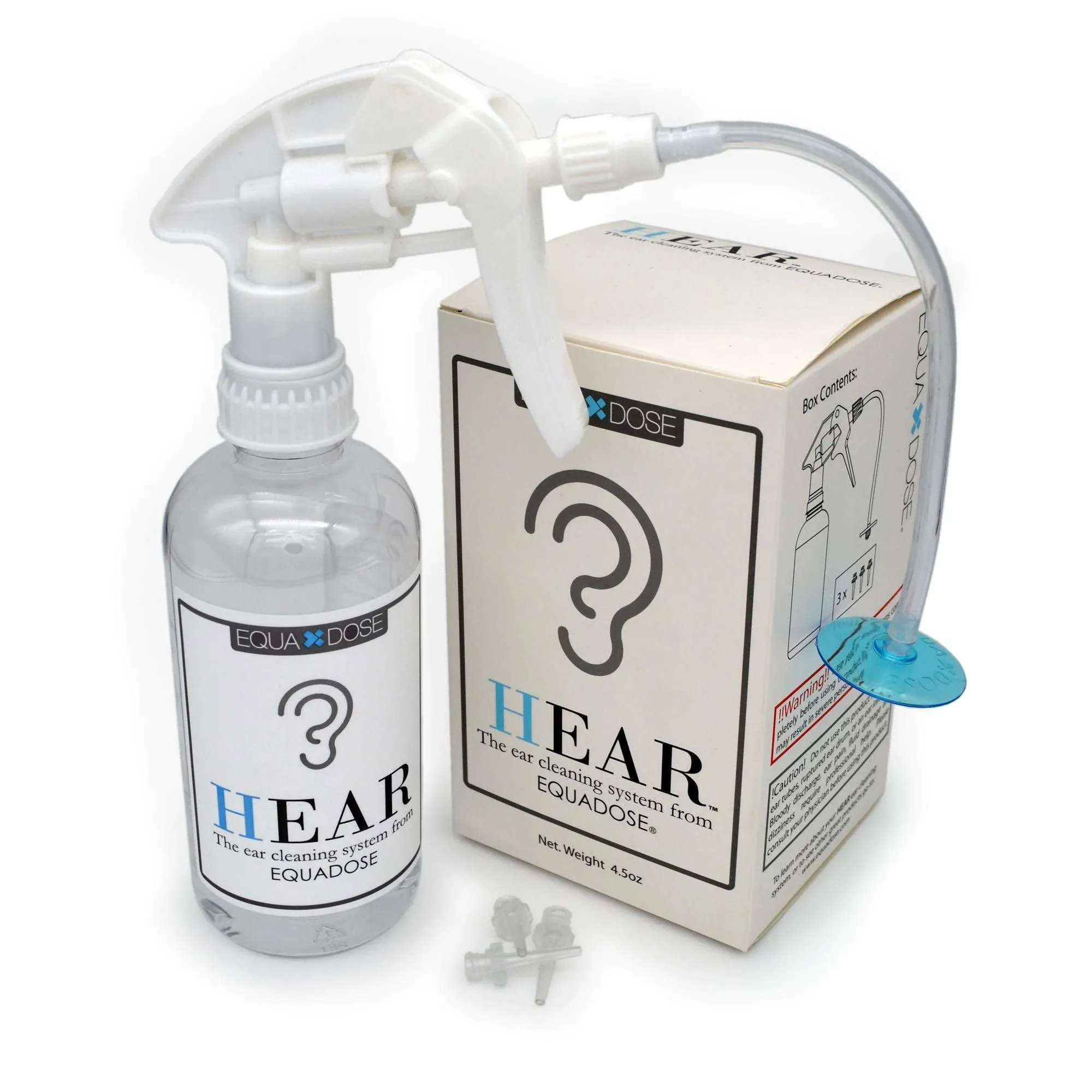 EQUADOSE Hear Ear Wax Remover by Equadose, Complete Ear Wax Removal Kit for Effective Ear Irrigation and Cleaning, Includes Essential Tools for Safe Ear Care