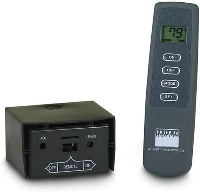 Peterson Gas Logs Deluxe On/Off Remote Receiver/Transmitter Set For -10,-11,-12 & -01 Pilot Kits Only