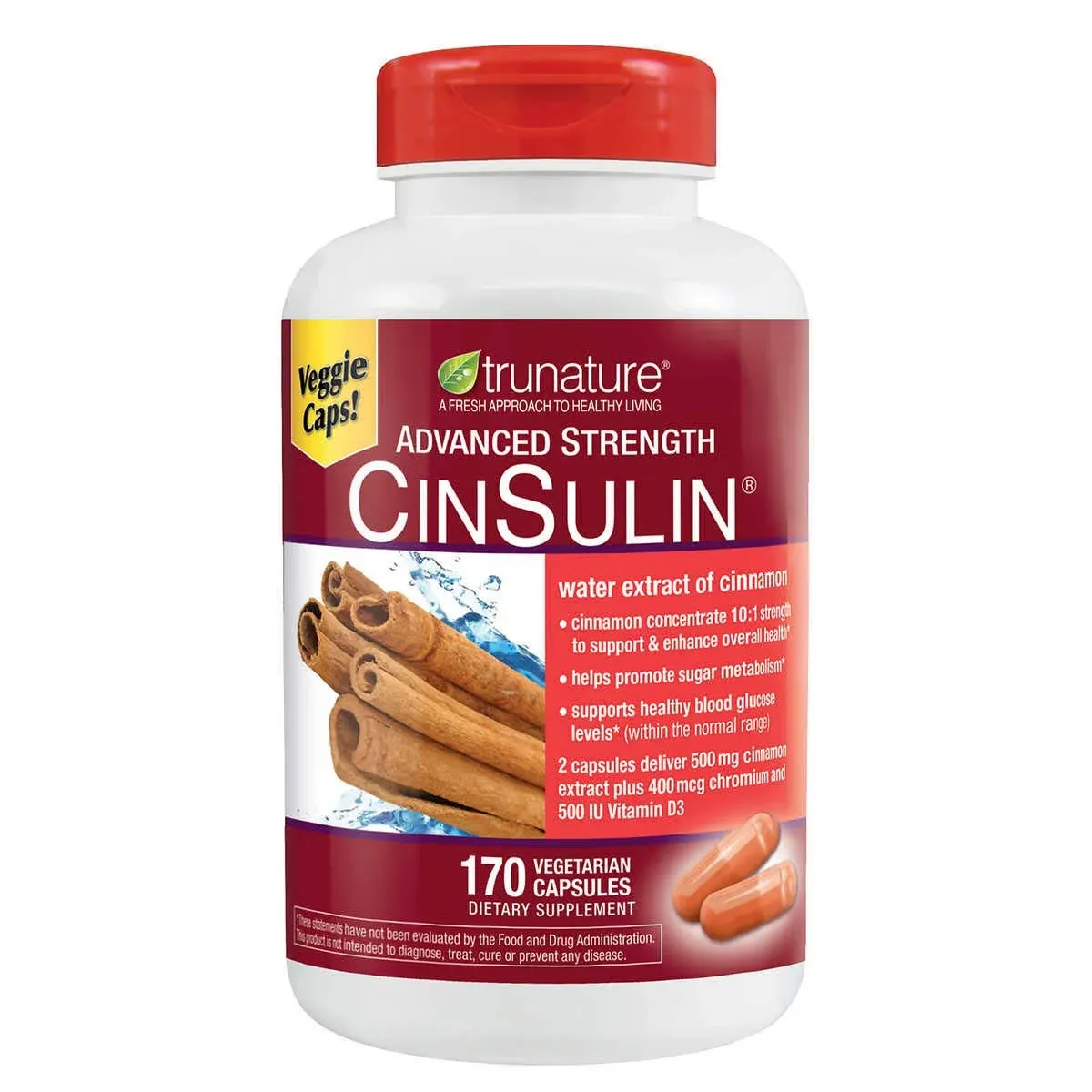 Trunature Advanced Strength CinSulin 200 Capsules