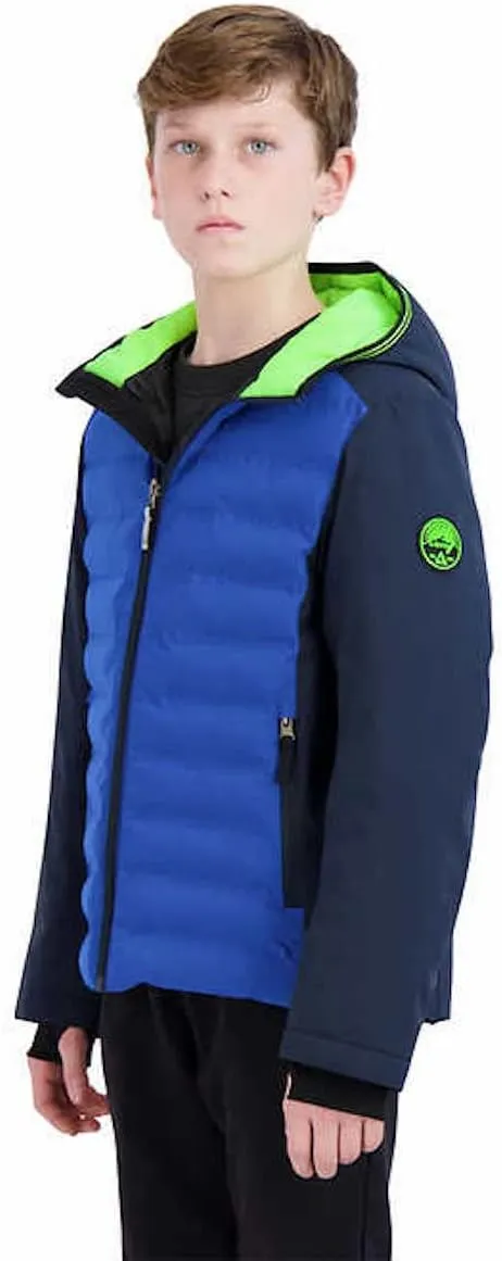 Gerry Youth Boy's Full Zip Polyfill Welded Jacket with Hood (as1, alpha, s, regular, regular, Lapis/Blue)