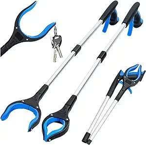 Grabber Reacher Tool - 2 Pack - Newest Version Long 32 Inch Foldable Pick Up ...