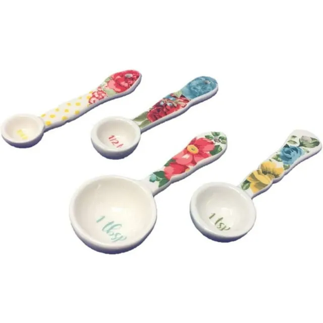 Pioneer Woman Vintage Floral Ceramic Measuring Spoons