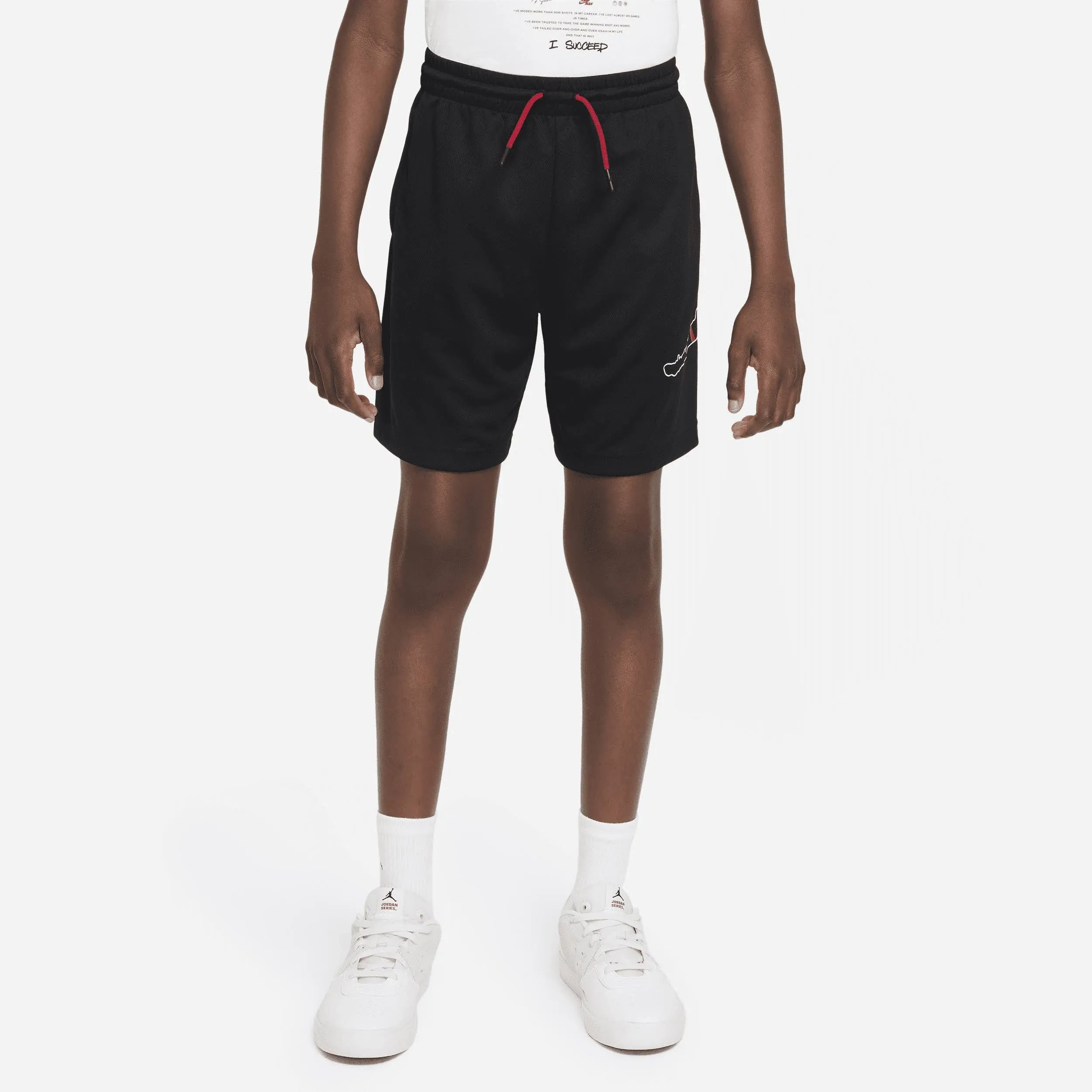 Jordan Big Boys Jumpman Big Air Mesh Shorts - Black - Size XL