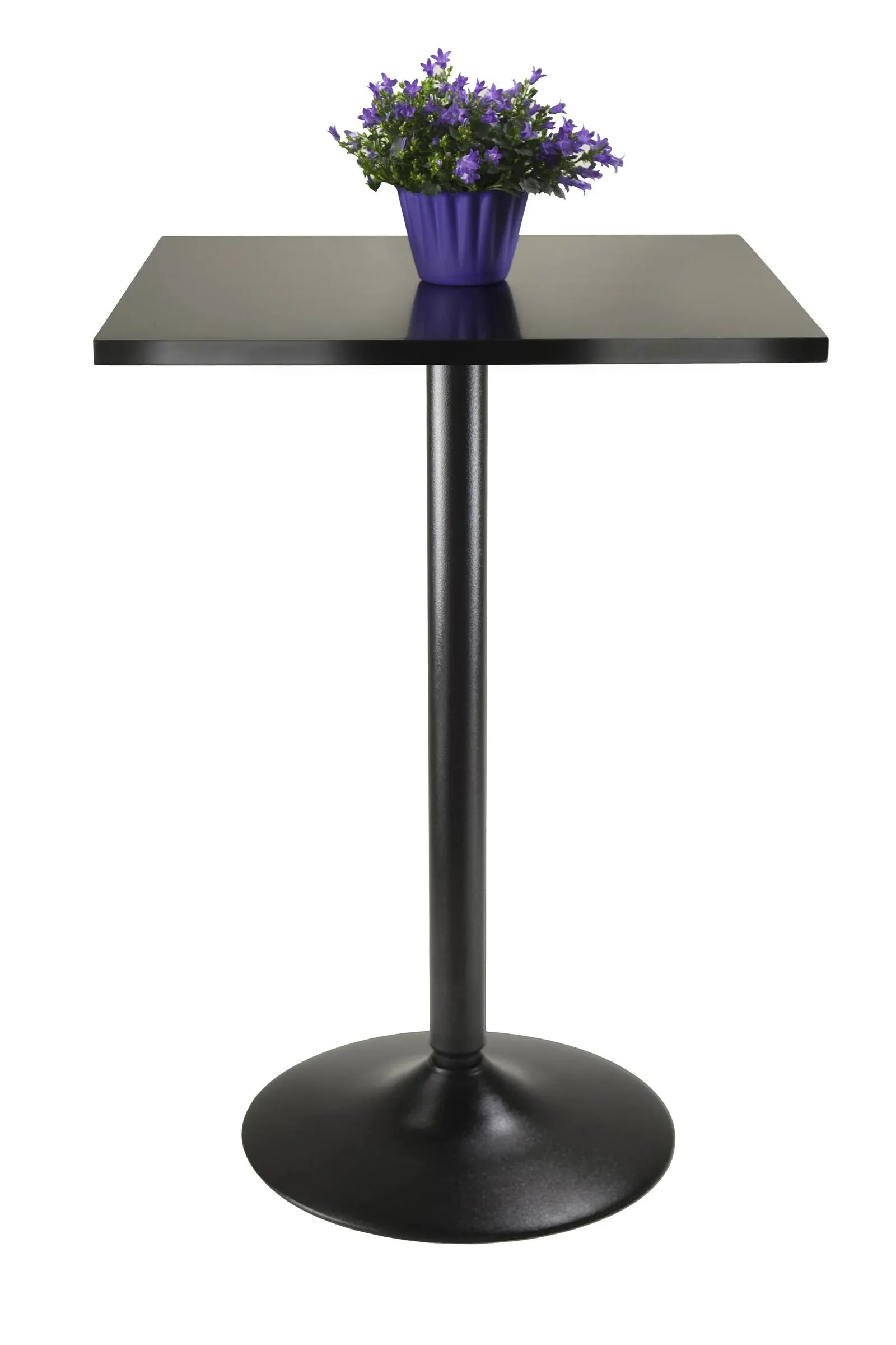 Obsidian Square Dining Table, Black - Industrial - Indoor Pub And Bistro Tables - by Contemporary Furniture Warehouse | Houzz