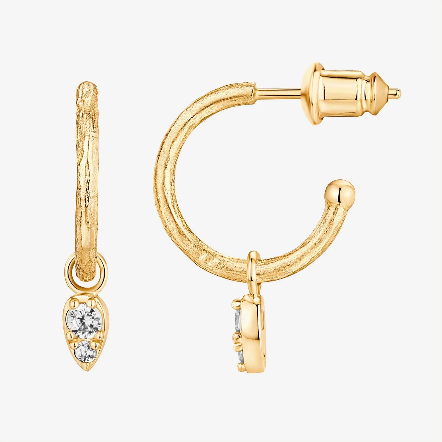 Tear Drop Gold Hoop Earrings for Women by PAVOI