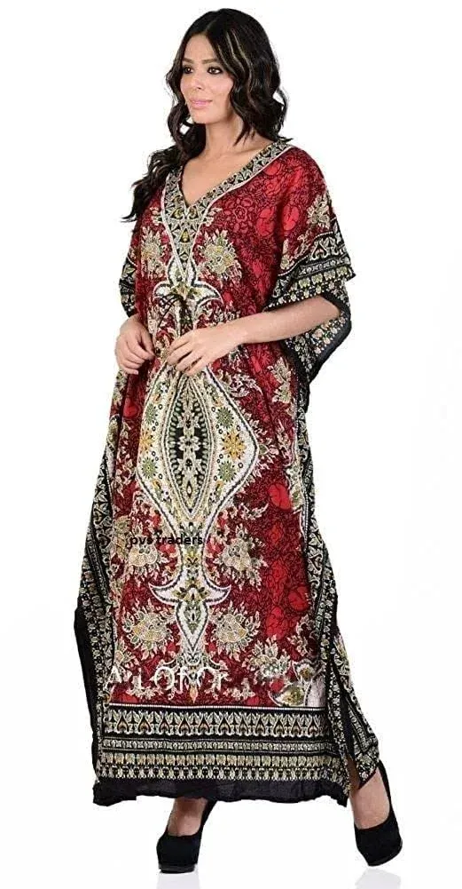 Women's Long Kaftan Dress Maxi Caftan Dress Gown Top Night Dress