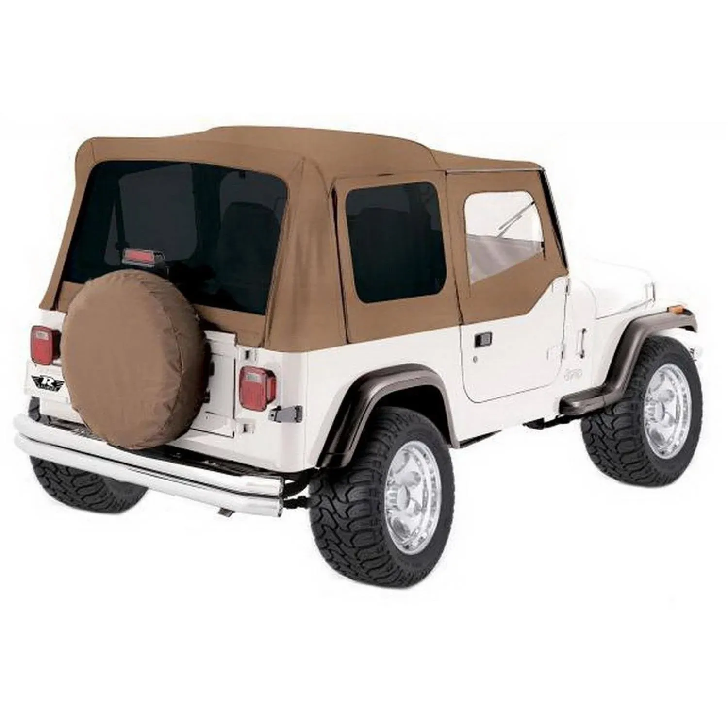 RAMPAGE PRODUCTS Rampage Complete Soft Top | Vinyl, Spice Denim with Tinted Windows, includes Frame & Hardware | 68217 | For 1987 - 1995 Jeep Wrangler YJ, with Soft Upper Doors