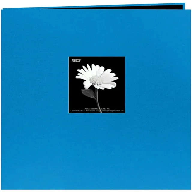 Pioneer Book Cloth Cover Post Bound Album 12&#034;X12&#034;-Sky Blue