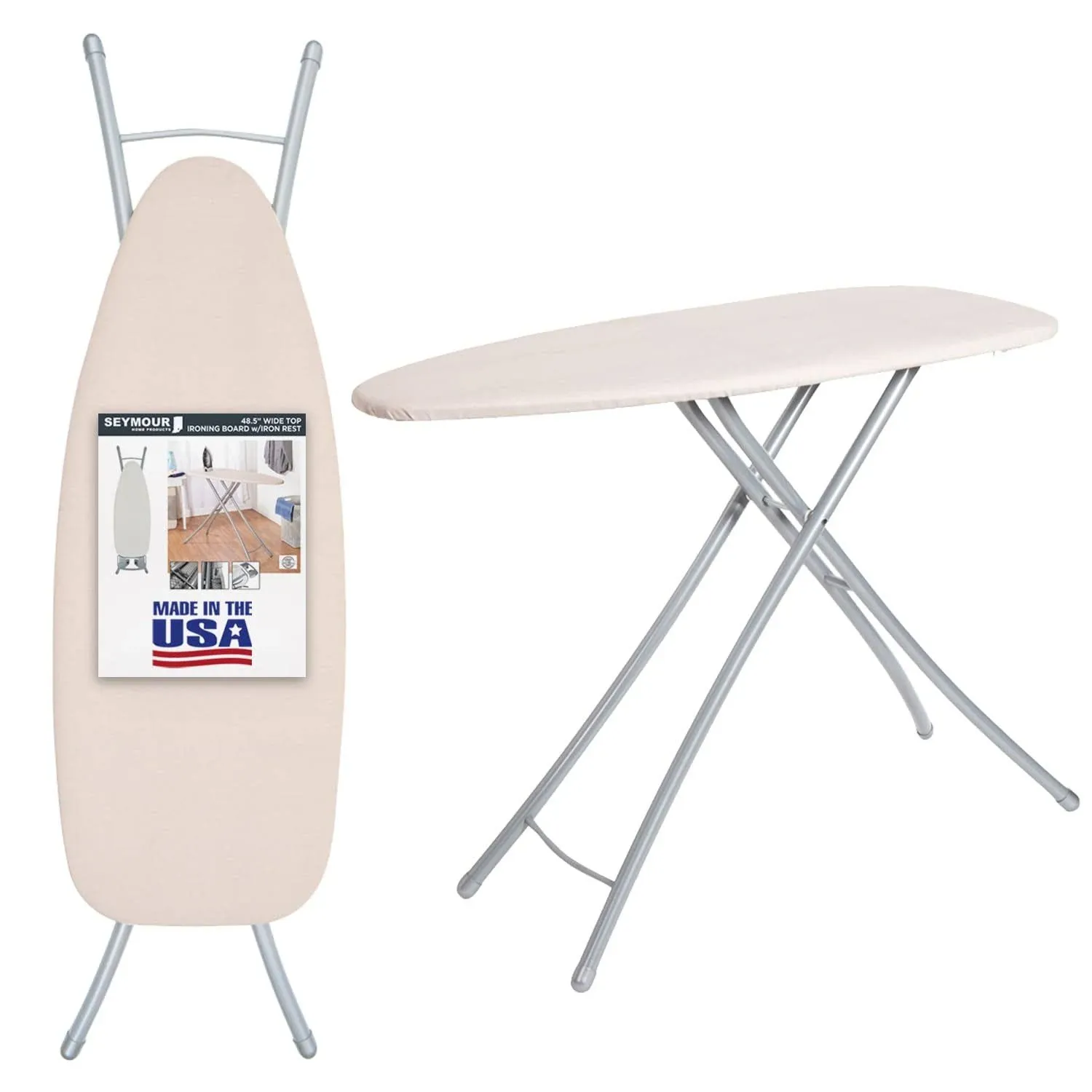 Ironing Board Full Size Made in The USA by Seymour Home Products (Linen Beige ...