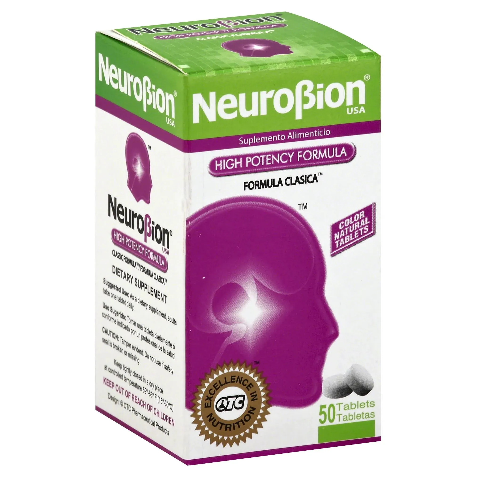 NeuroBion Classic Formula, High Potency Formula, Tablets - 50 tablets