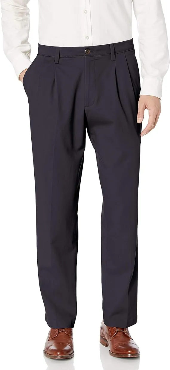 Dockers Men's Big & Tall Easy Classic Fit Khaki Stretch Pants - Black