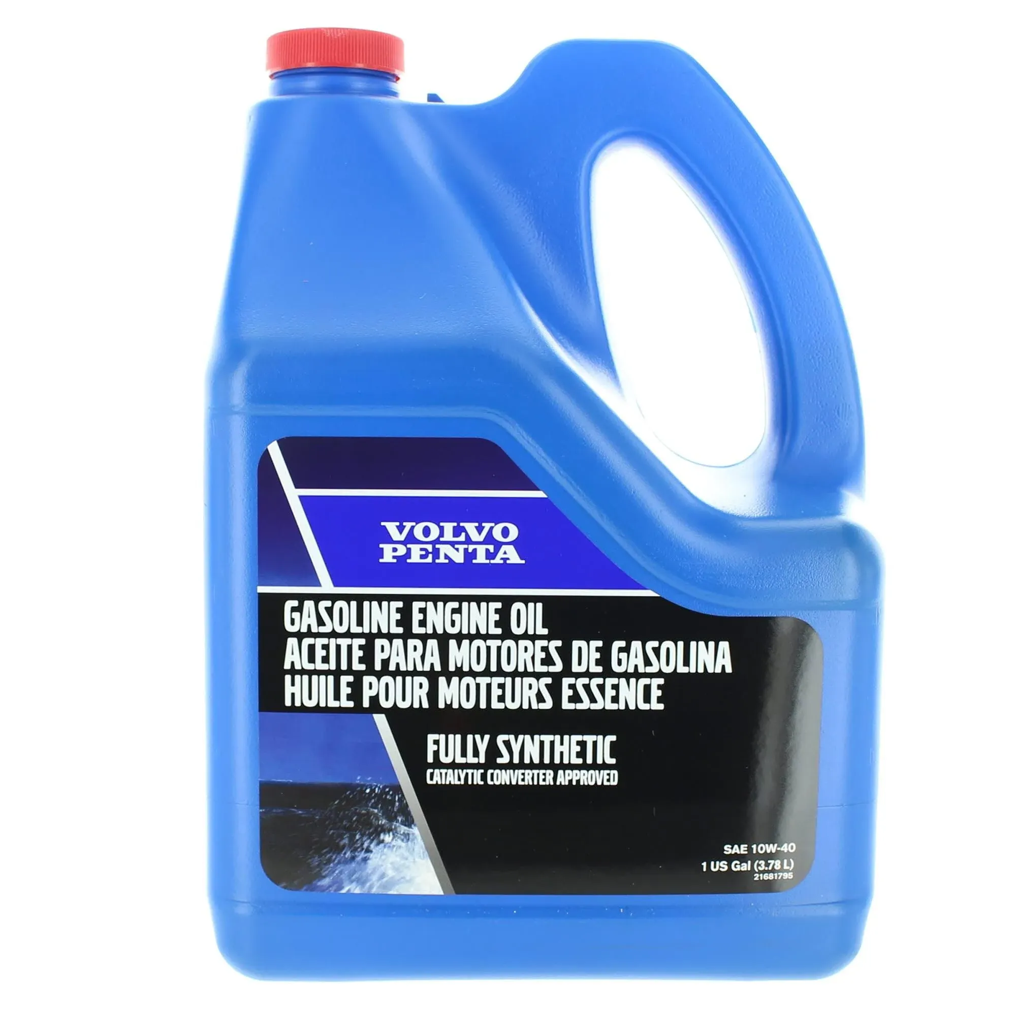 Volvo Penta New OEM 10W-40 Full Synthetic Gasoline Engine Oil, 21681795