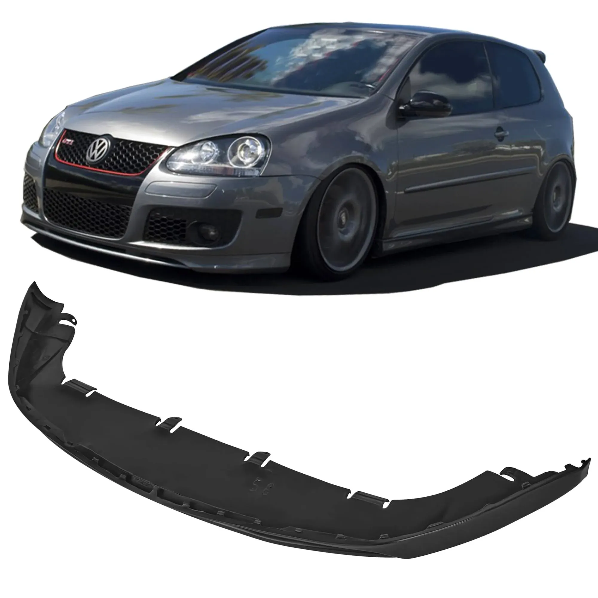 SASA Fit for 06-09 Volkswagen Golf GTI MK5 Only PU Front Bumper Lip Splitter