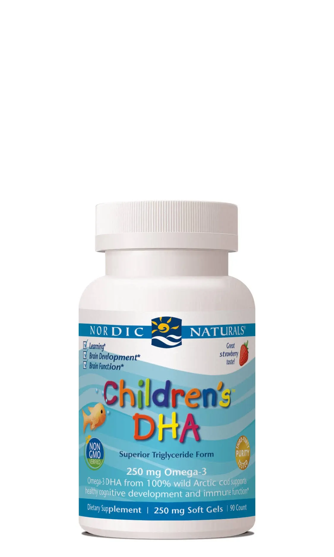 Nordic Naturals Children's DHA Chewable Softgels, Strawberry, 250 mg - 90 count