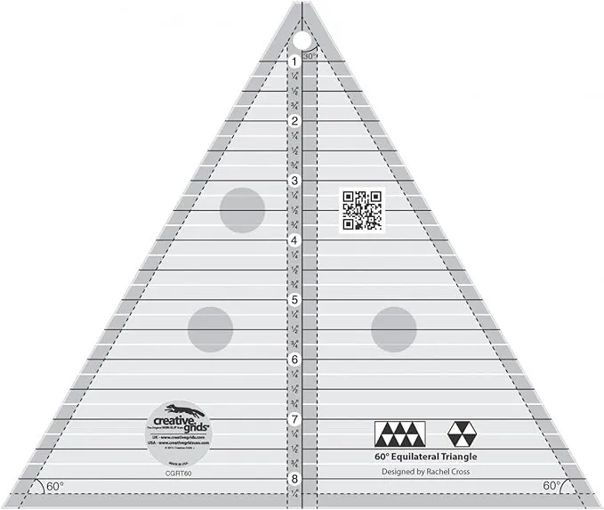 Creative Grids 60 Degree Triangle Quilt Ruler