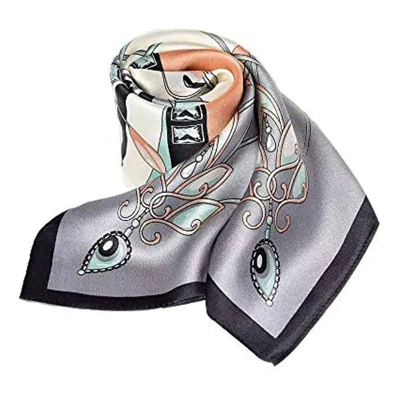 Andantino 100% Pure Mulberry Silk Scarf for Hair-27x27- Women Men Neck Scarves ...