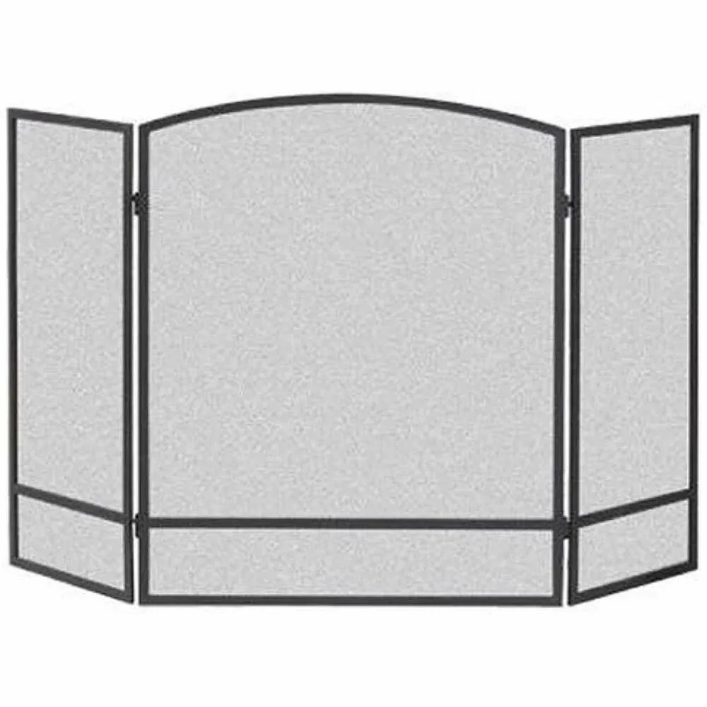 Panacea Products 15951 3-Panel Arch Screen with Double Bar for Fireplace, Multi