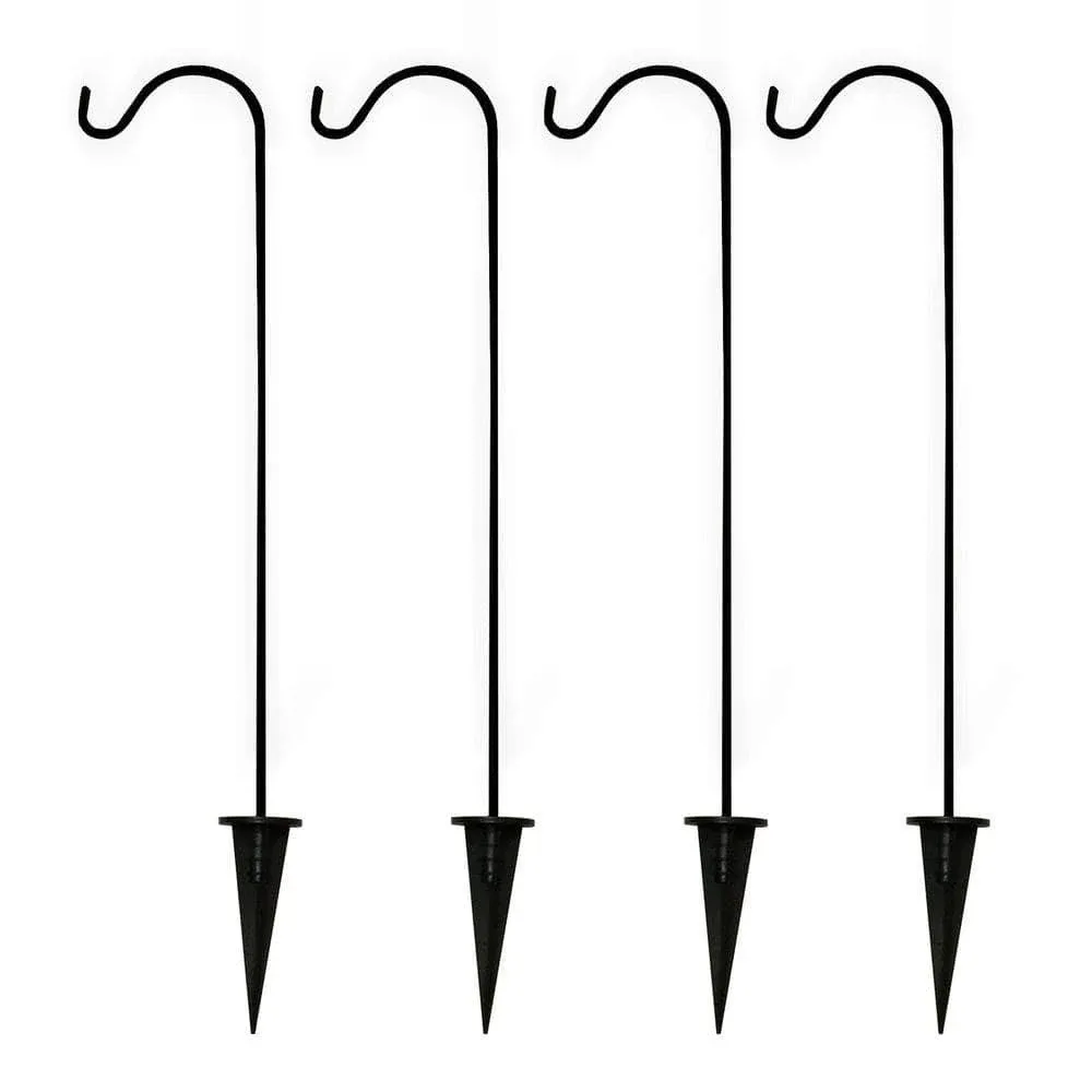 Garden Supply Shepherd Hooks Solar Light Garden Stakes Black Outdoor