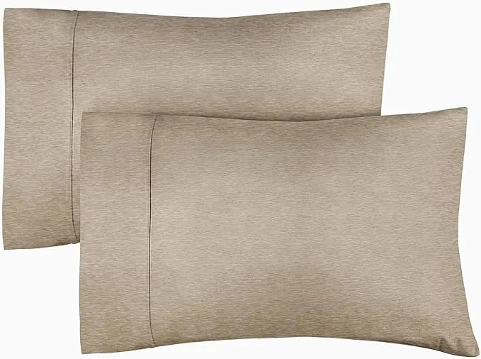 CGK Unlimited Soft Microfiber Pillowcase Set of 2 - Queen - Heathered Beige