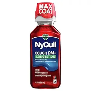 Vicks NyQuil Cough DM + Congestion Liquid, Berry, 12 OZ