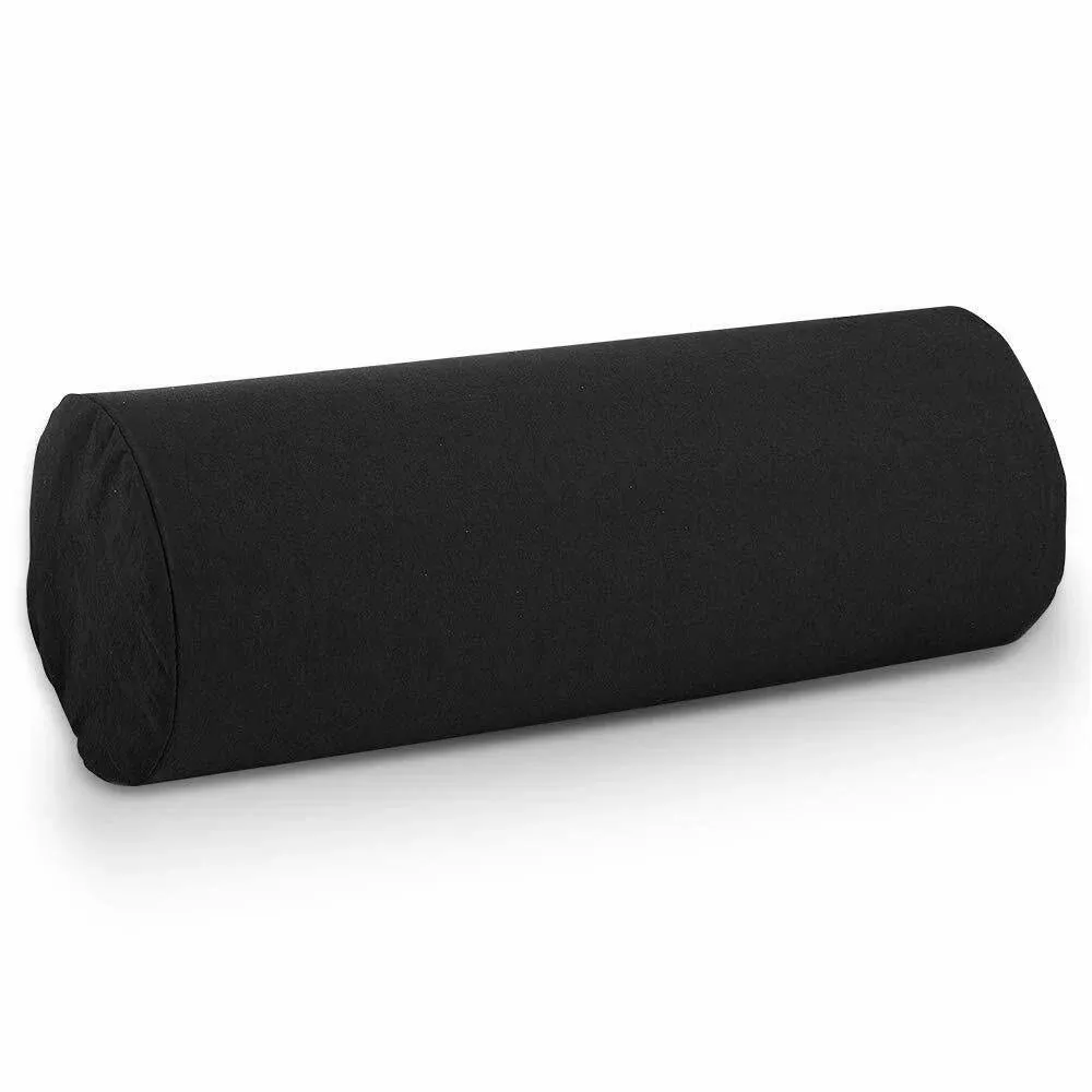 Bodyhealt Round Cervical Roll Bolster Pillow - Black