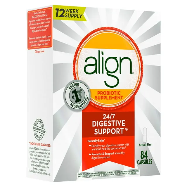 Align Probiotic Capsules, Men and Women's Daily Probiotic Supplement for Digestive Health, 42 Ct