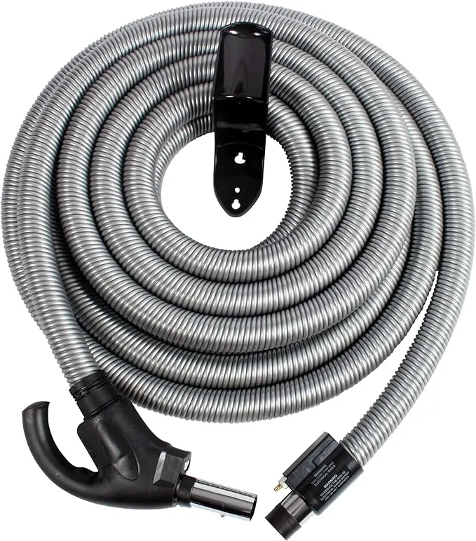 Cen-Tec Systems Central Vacuum Direct Connect Electric Hose Flush Handle 30 Ft