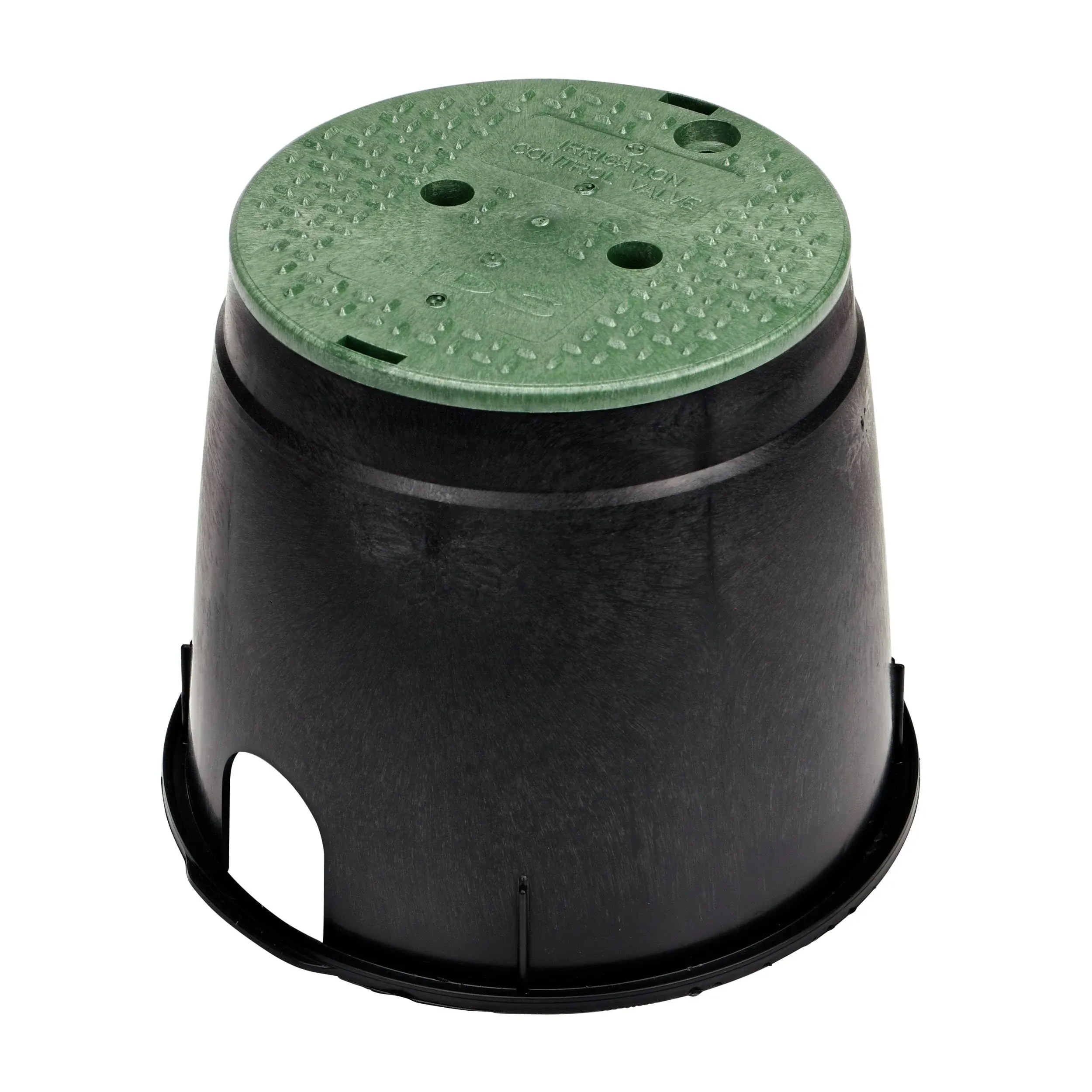 NDS 1010vb Round Valve Box Overlapping Cover, 10", Black/Green