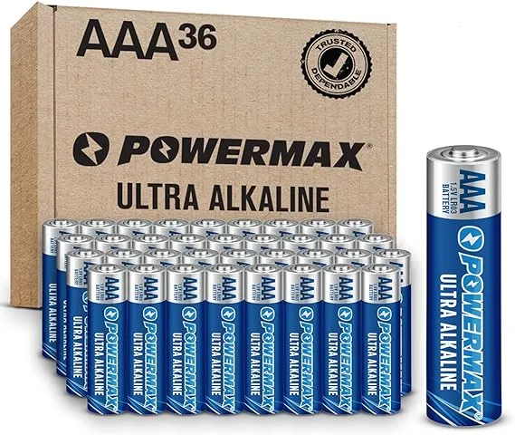 PowerMax 48-Count AA Batteries, Ultra Long Lasting Alkaline Battery, 10-Year Shelf Life, Reclosable Packaging