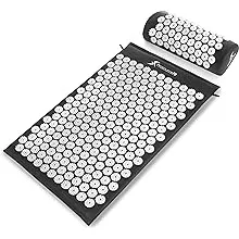 ProsourceFit Acupressure Mat and Pillow Set - Grey