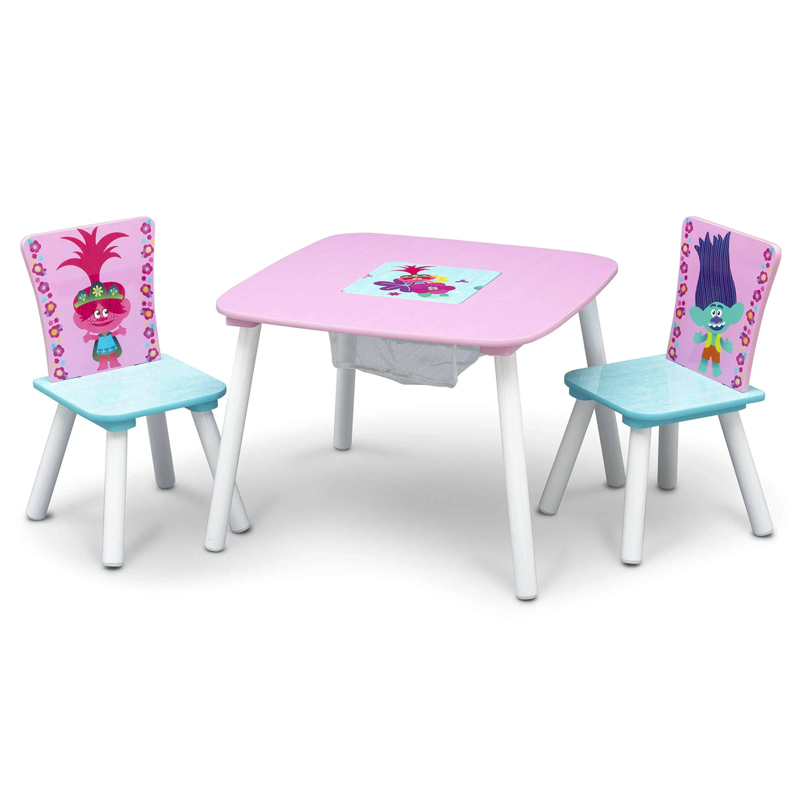 Trolls World Tour Table and Chair Set with Storage - Delta Children