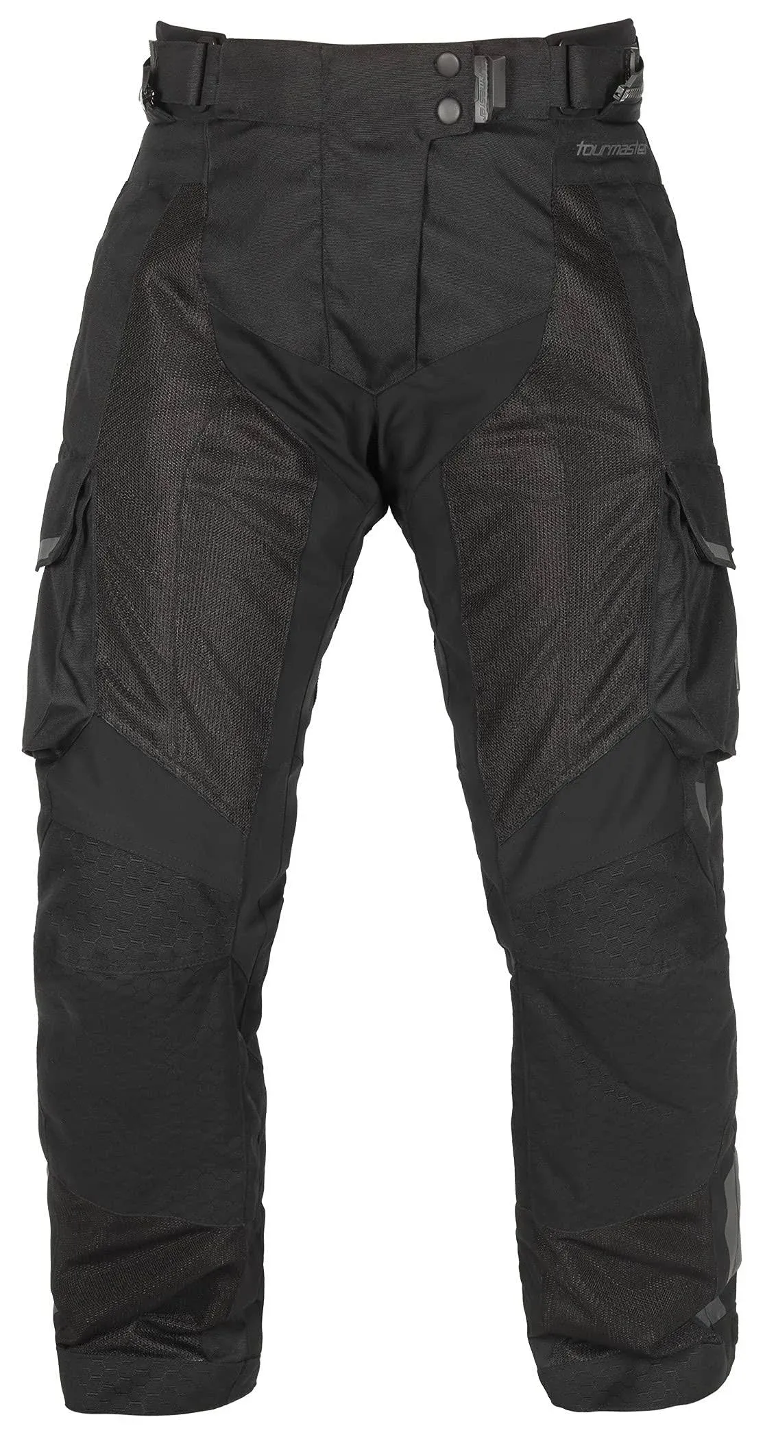 Tourmaster Women's Ridgecrest Pant - Adventure Touring Motorcycle Riding Mesh Pant with CE-Approved Armor, Multiple Pockets, All-Weather Protection for Men Black