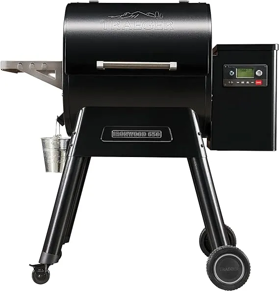 Traeger Grills Ironwood 650 Wood Pellet Grill and Smoker with WIFI Smart Home Technology, Black