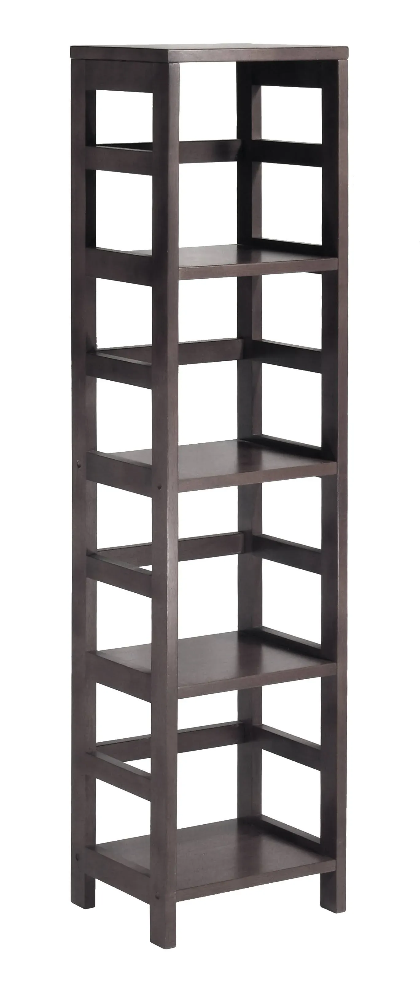 Winsome Leo 4-Tier Tall Storage Shelf, Espresso