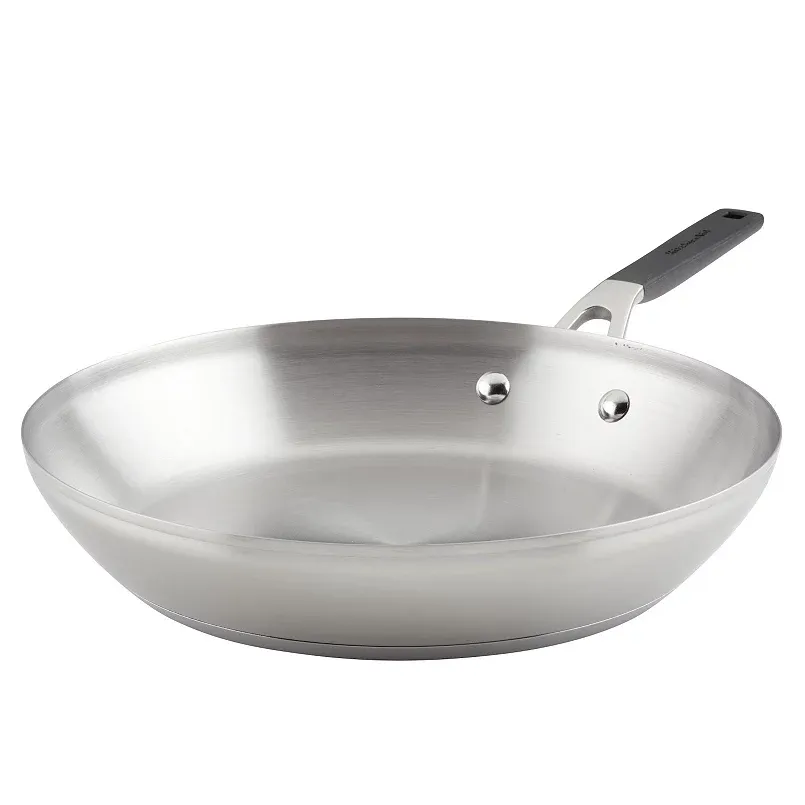 KitchenAid® 12-in. Stainless Steel Frypan, Brushed Stainless