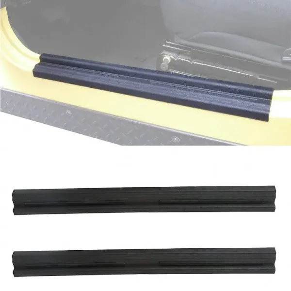 Hooke Road TJ Door Sill Entry Guard Scuff Plate in Black Compatible with... 