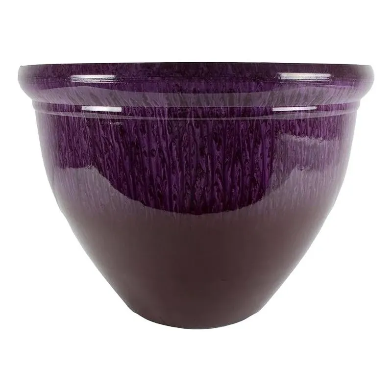 HC HCPZA09000M16 9 in. Round Pizzazz Planter, Purple Violet