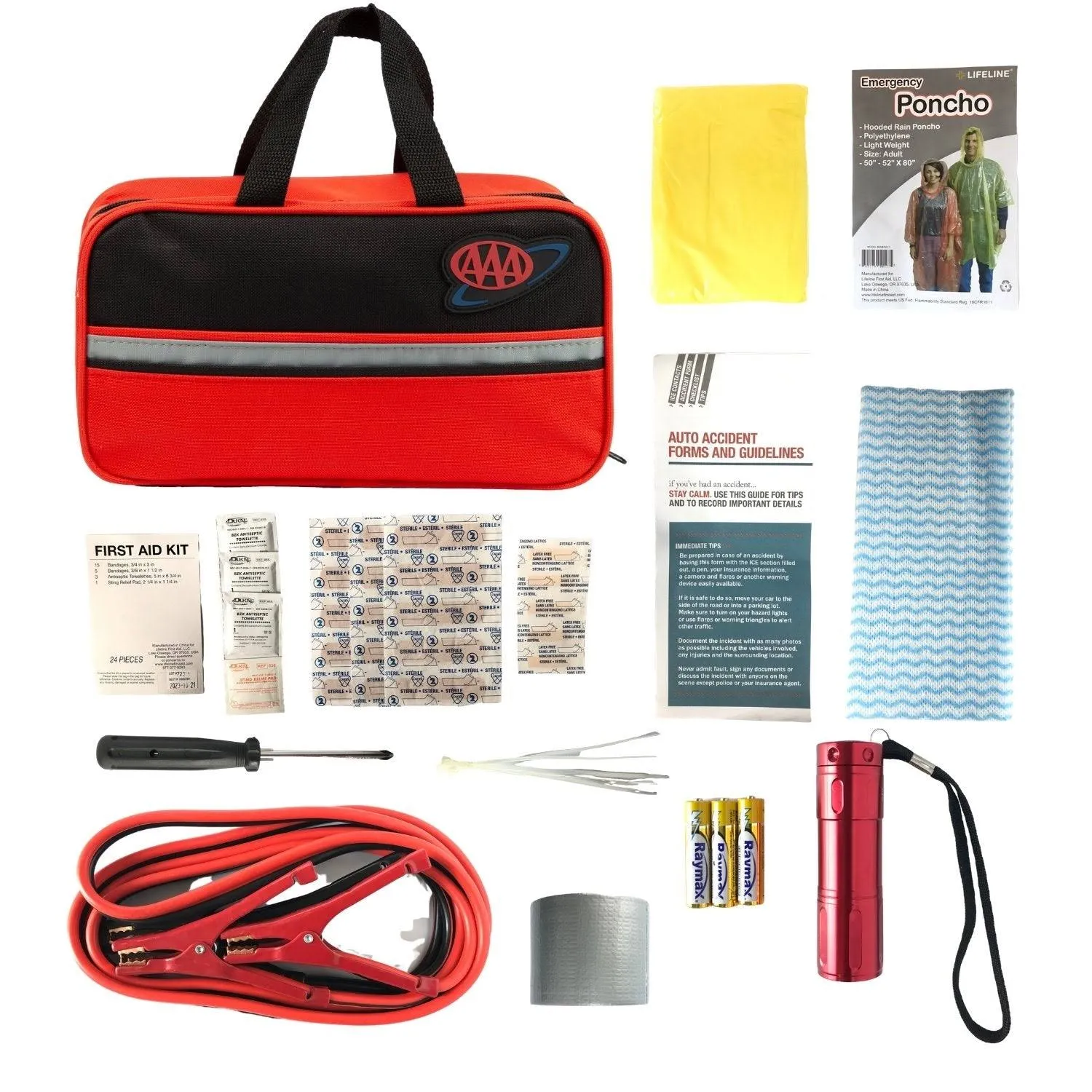 AAA Premium Road Kit 42 pieces Emergency Car Kit