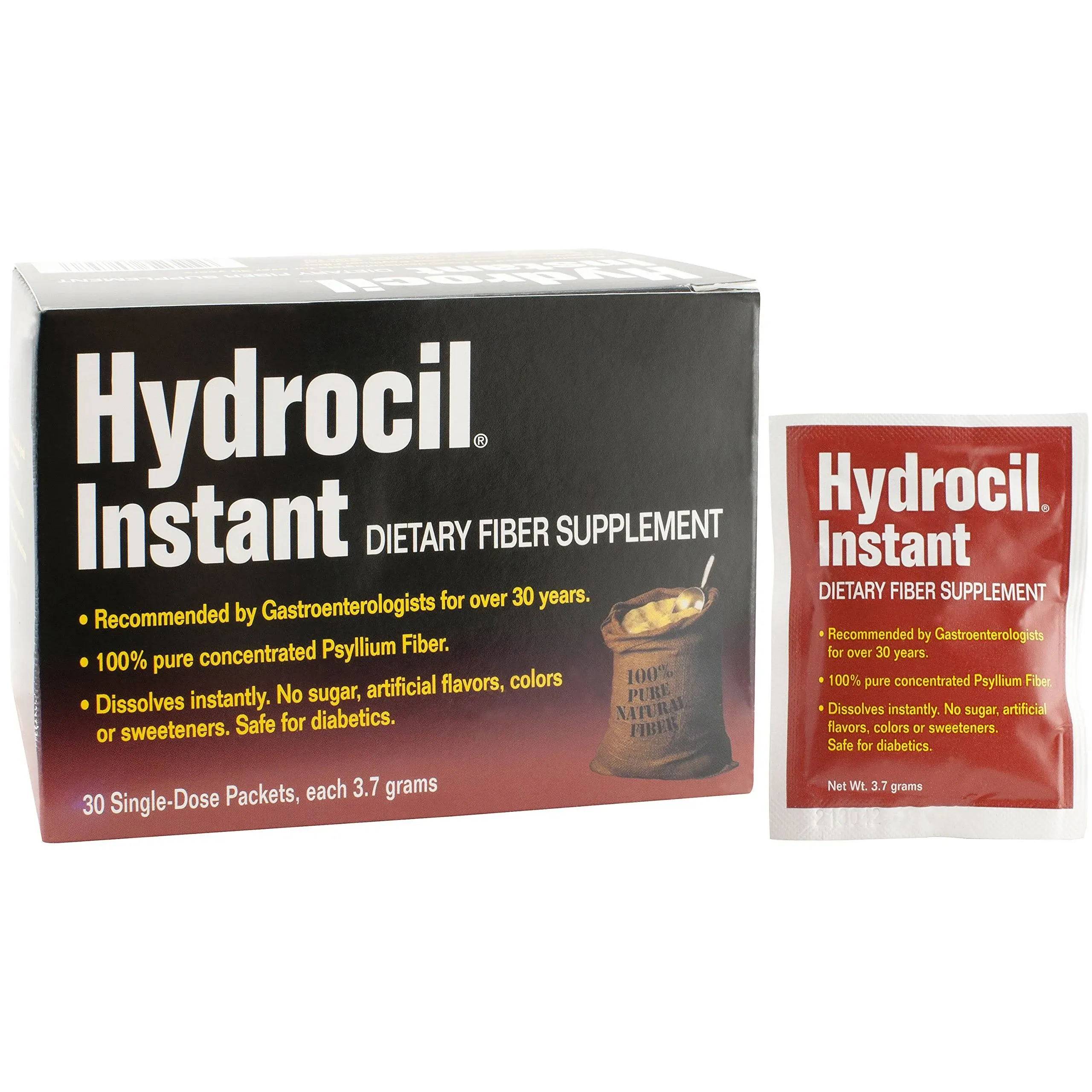 Hydrocil Instant Natural Fiber Laxative, 30 ct