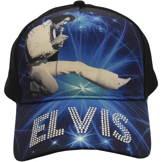 Mid-South Products - Elvis Presley Cap/Hat Blue With Rhinestones 