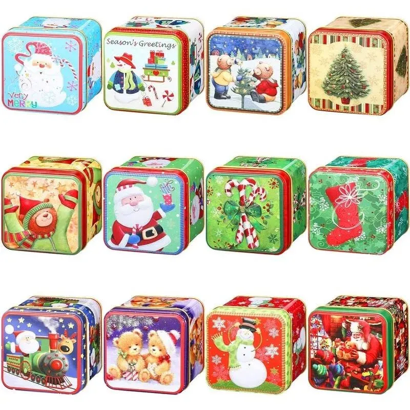 Cookie Tins Square Candy Tinplate