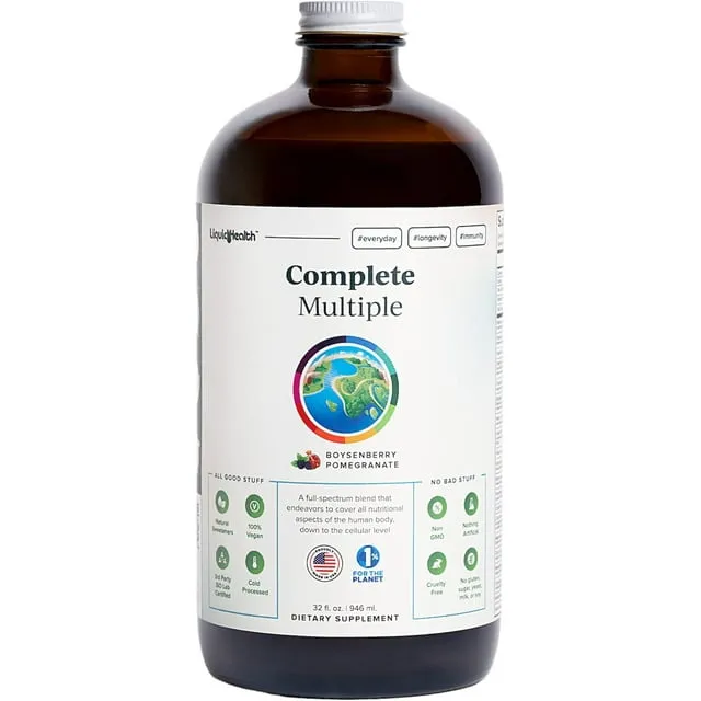 LIQUIDHEALTH Whole Family Complete Liquid Multivitamin Bundle with Adult Complete Multiple & Children's Complete Multiple - Immune Support Vitamins & Minerals, Adults, Kids, Toddlers, Vegan, Non-GMO