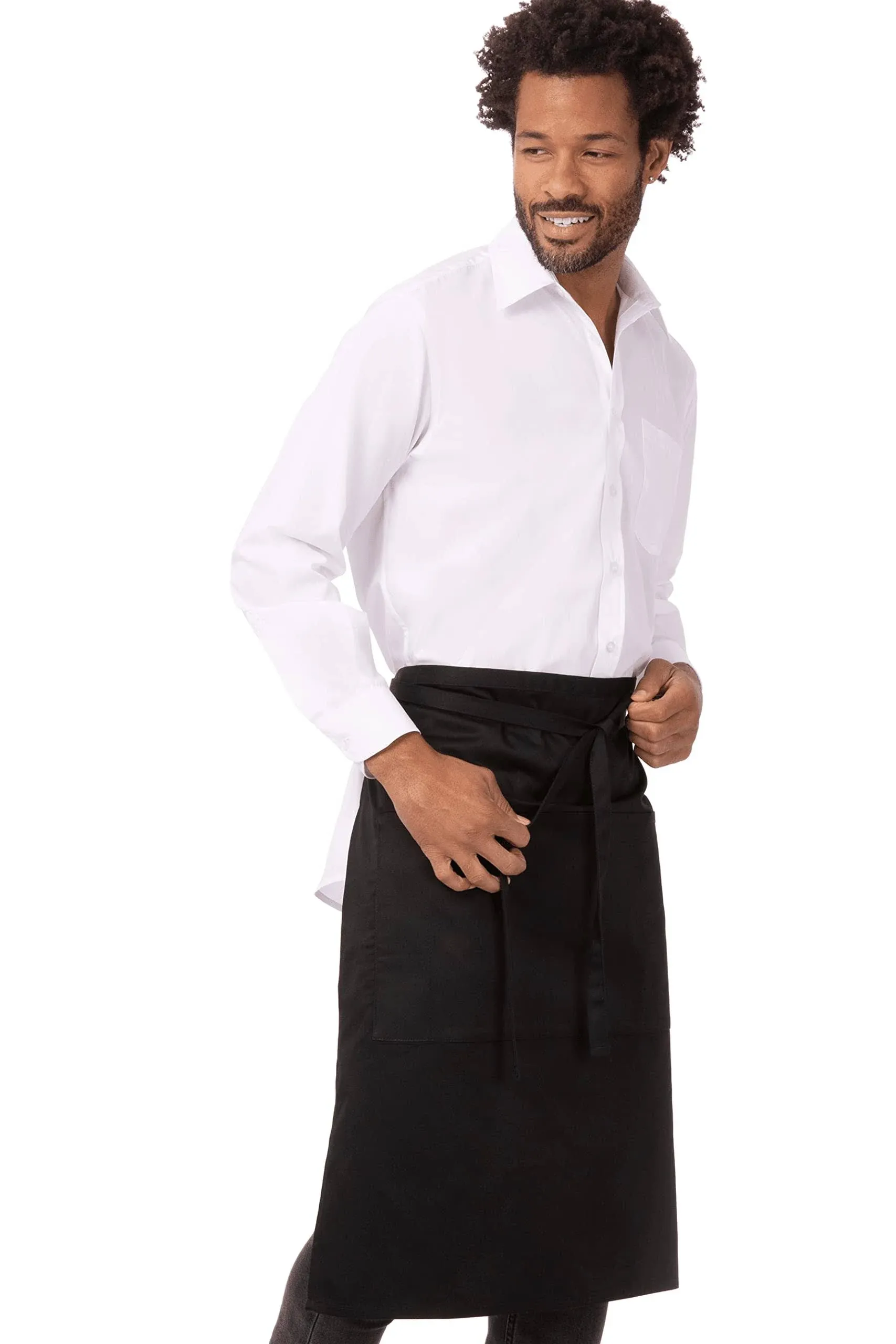 Chef Works Reversible Three Pocket Apron REVF24BLK0