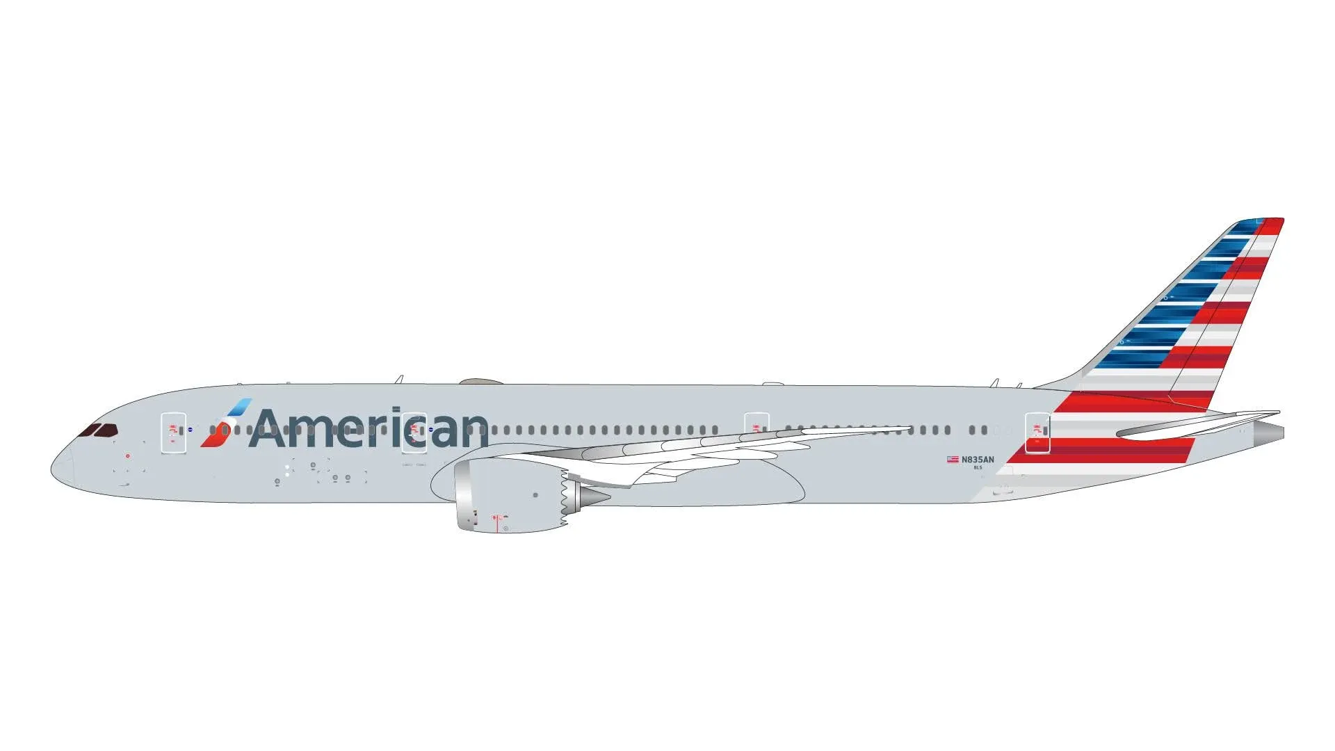 American Airlines Boeing 787-9 N835AN Gemini Jets GJAAL2088 Scale 1:400